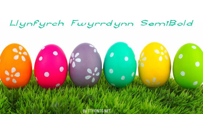 Llynfyrch Fwyrrdynn SemiBold example